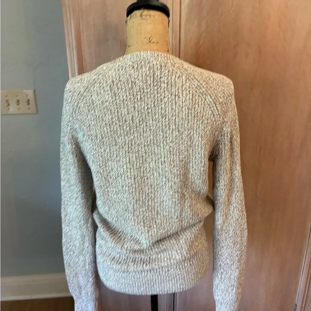 J. Crew 100% Cotton oversized Sweater marled neutral size Small